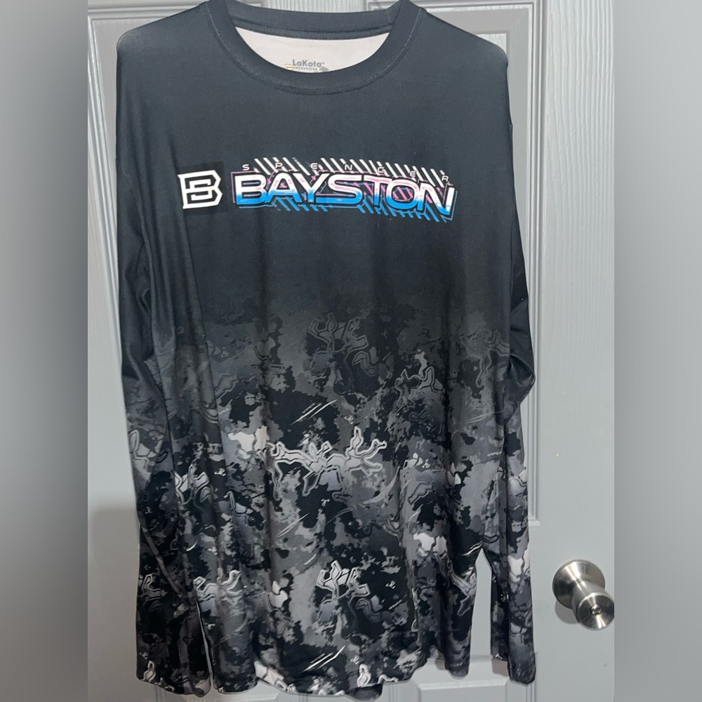 Black and Gray Men's Long Sleeve Tee‎ Bayston #5